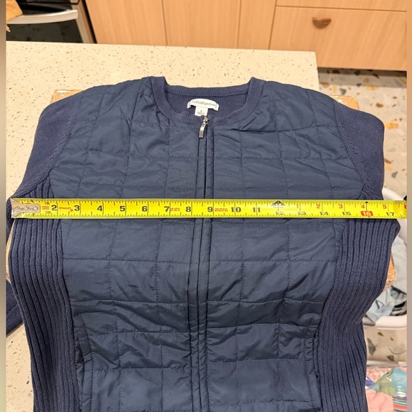 Croft & Barrow Dark Blue Quilted Sweater - Picture 8 of 10